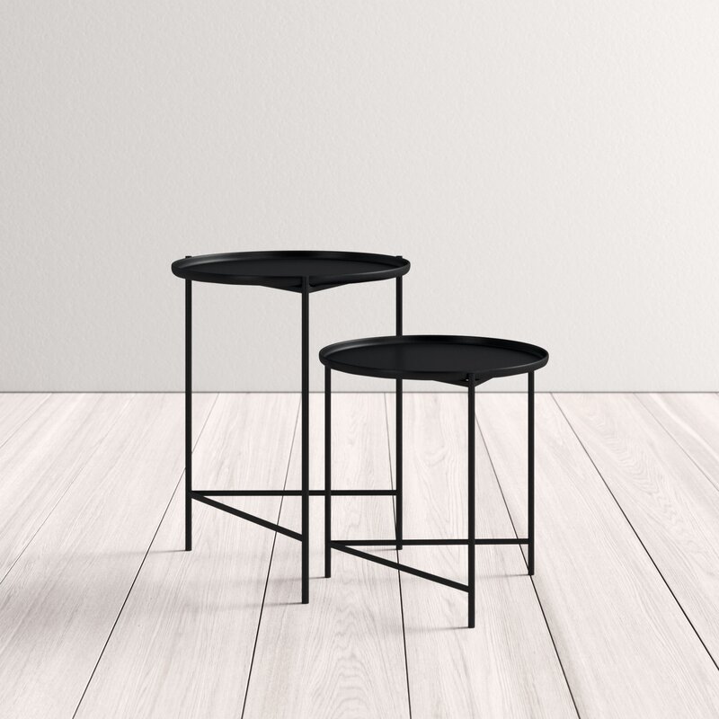 Petersburg Metal 2 Piece Nesting Tables & Reviews | AllModern